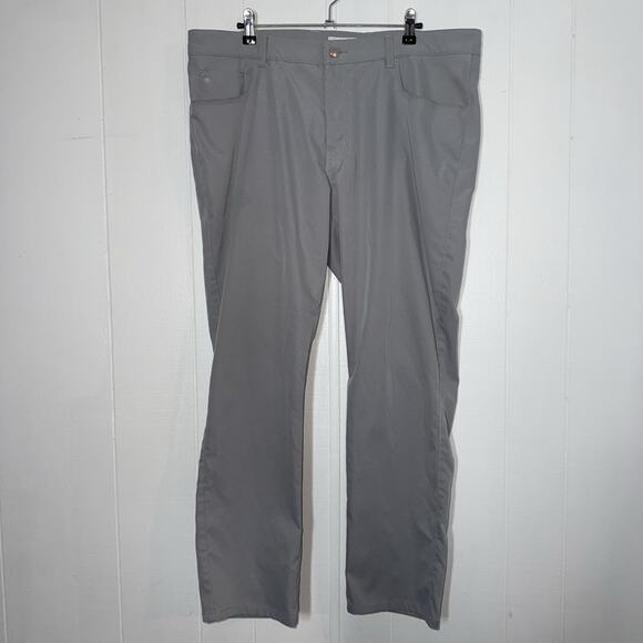 Peter Millar Men’s EB66 Chino Gray Pants Golf Casual Size 38x32 - Picture 1 of 6
